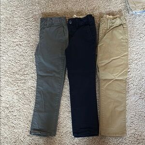 Set of Three Casual Pants - Grey, Navy, Tan
